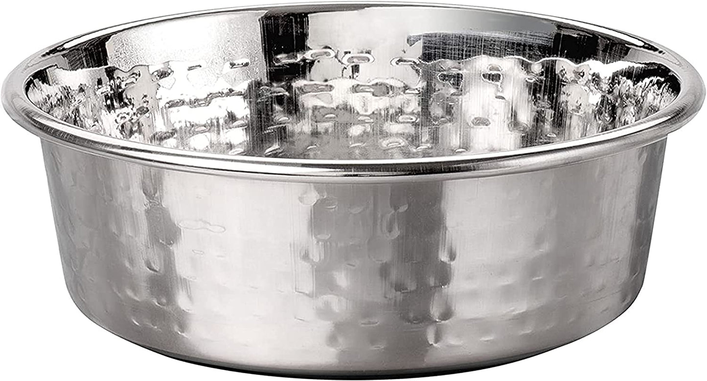 Elevate Your Pet's Dining Experience with Premium Hammered Copper Designer Bowls - Luxury Medium Size for Dogs and Cats