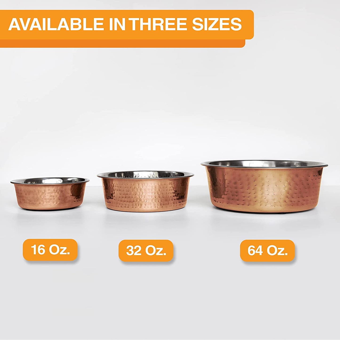 Elevate Your Pet's Dining Experience with Premium Hammered Copper Designer Bowls - Luxury Medium Size for Dogs and Cats