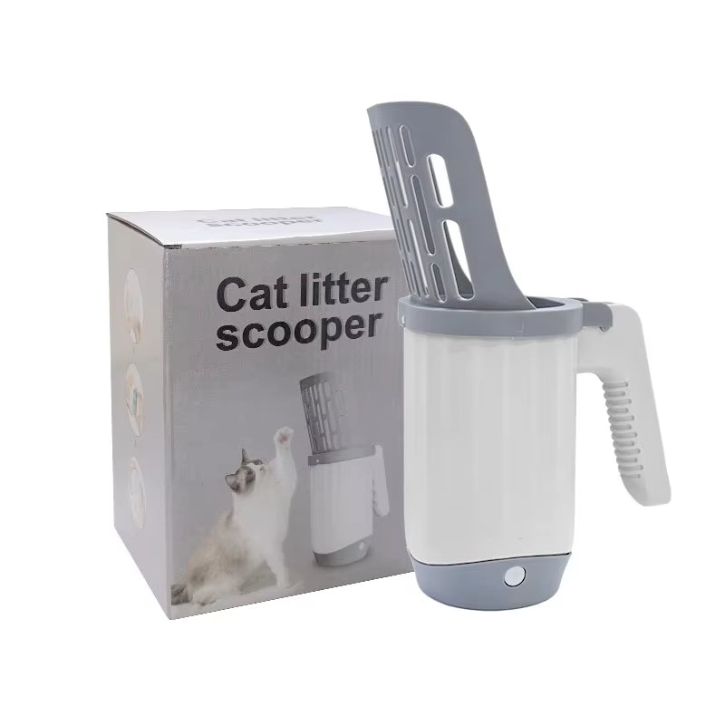 Effortless Cat Litter Cleanup: Self-Cleaning Scoop with Refill Bag for Easy Pet Care