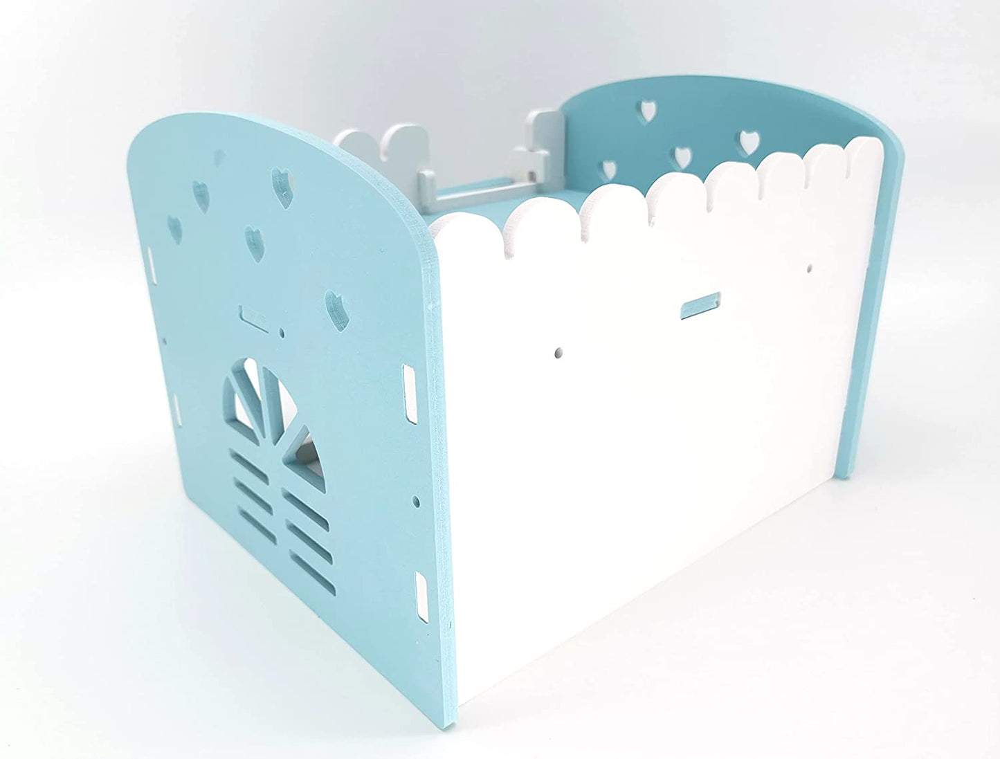 Cozy Blue Bunkbed Hideout for Small Animals - Detachable Habitat & Playground for Chinchillas, Rats, Hamsters, and Hedgehogs (Medium)