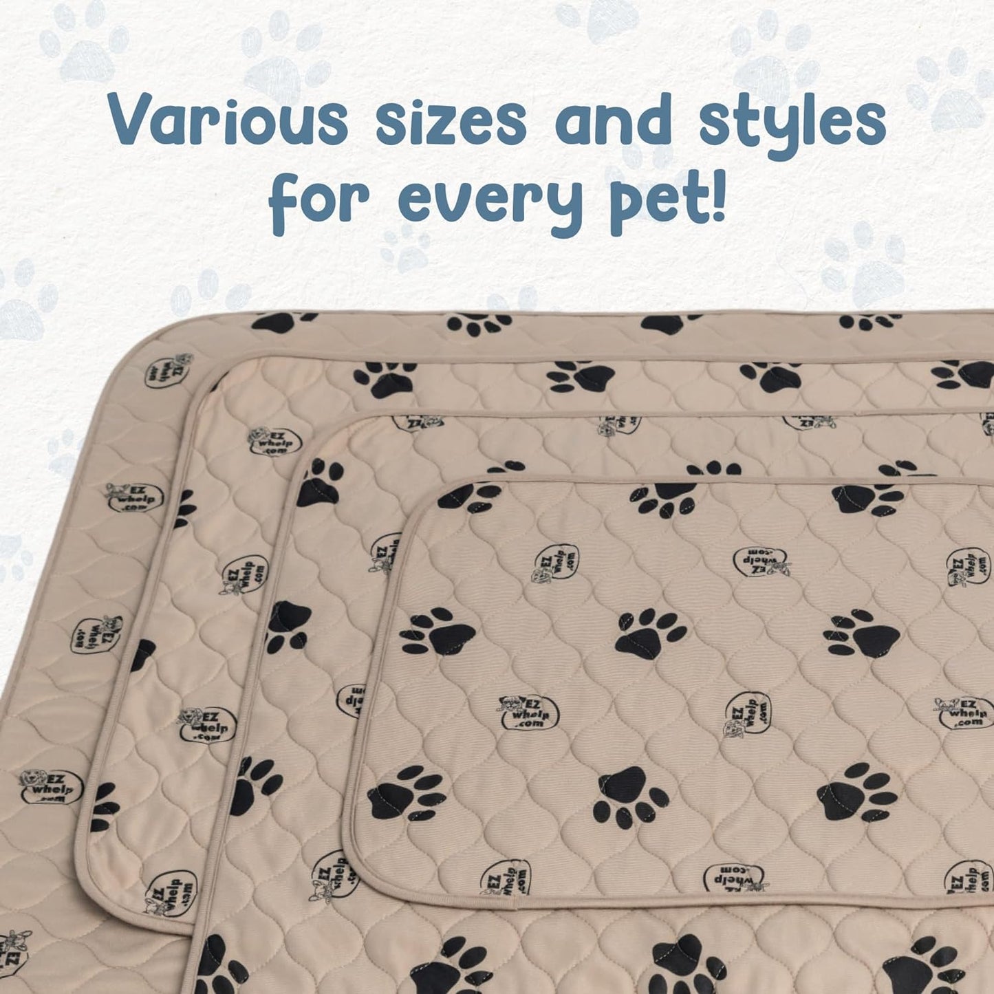 Washable Waterproof Reusable Dog Pee Pads for Potty Training and Whelping, 16.5 x 19.5 Inches,with Rounded Corners