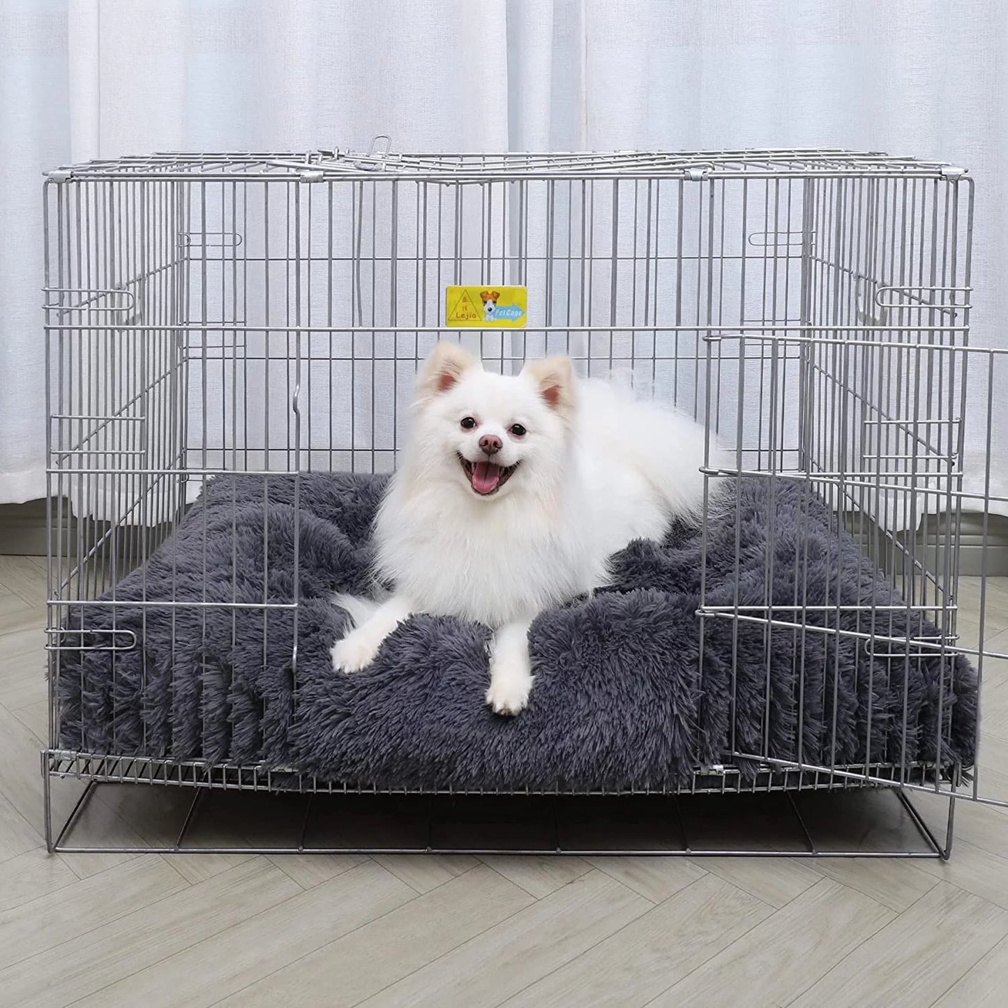 Premium Washable Plush Dog Bed for Large Breeds - 41 Inch Soft and Fluffy Design