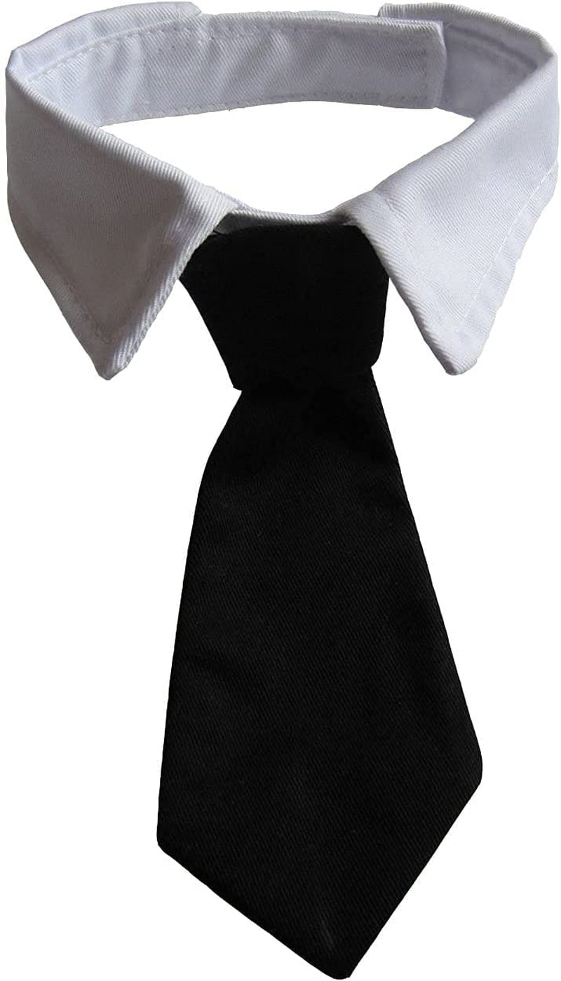 Stylish Dog Necktie Tuxedo Collar with Black Tie - Perfect for Small, Medium & Large Dogs!