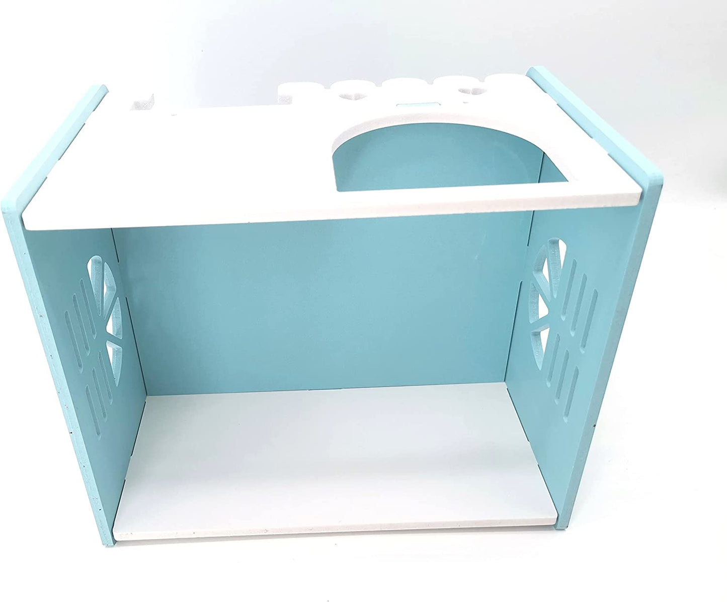 Cozy Blue Bunkbed Hideout for Small Animals - Detachable Habitat & Playground for Chinchillas, Rats, Hamsters, and Hedgehogs (Medium)