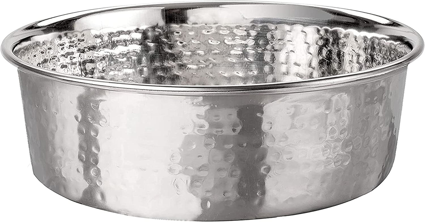 Elevate Your Pet's Dining Experience with Premium Hammered Copper Designer Bowls - Luxury Medium Size for Dogs and Cats