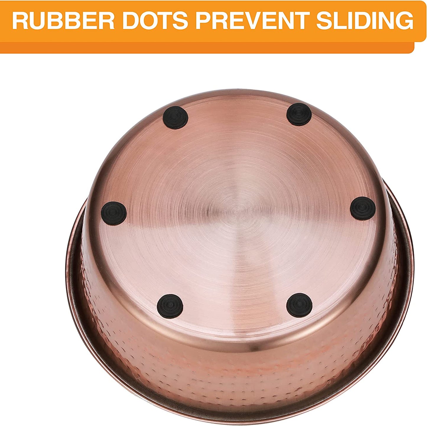 Elevate Your Pet's Dining Experience with Premium Hammered Copper Designer Bowls - Luxury Medium Size for Dogs and Cats