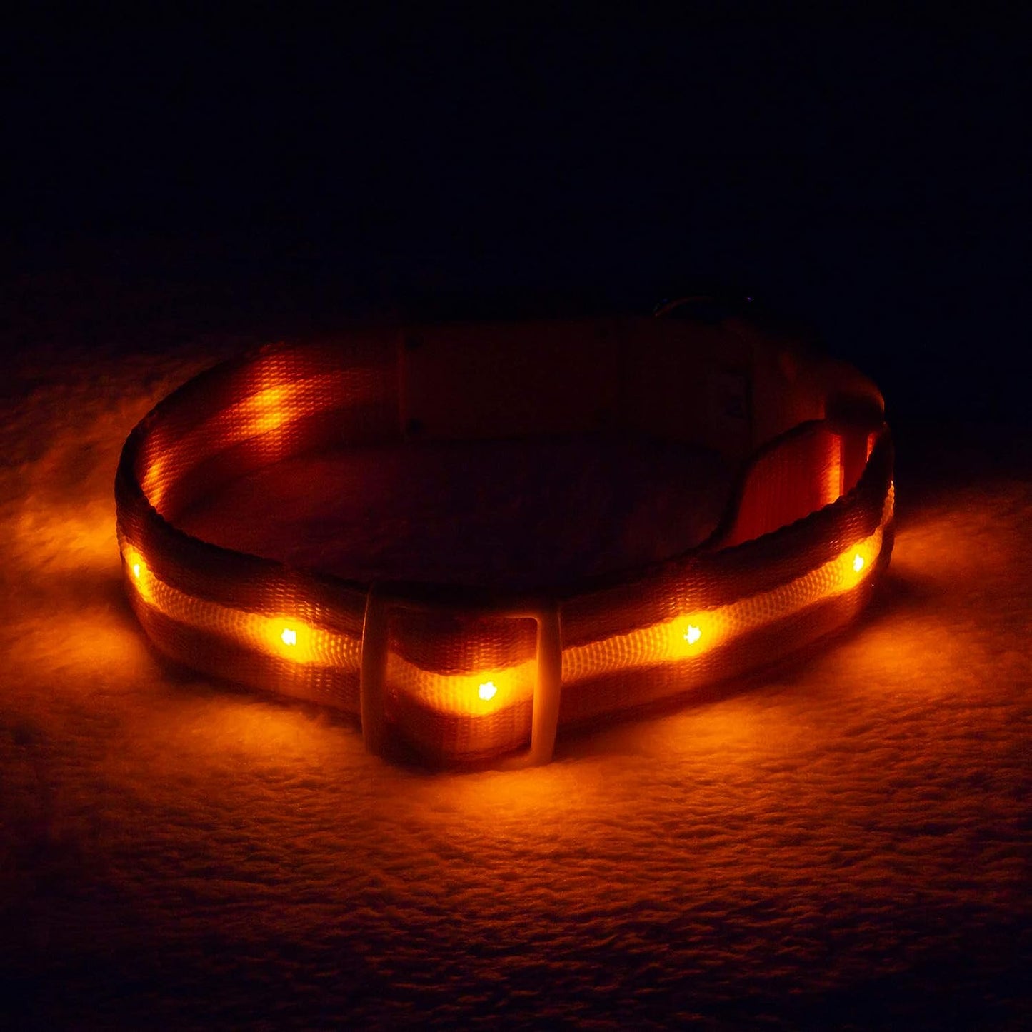 Illuminate Your Night Walks: USB Rechargeable LED Dog Collar with 1,000 Feet Visibility - Waterproof & Made in the USA!