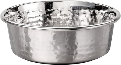 Elevate Your Pet's Dining Experience with Premium Hammered Copper Designer Bowls - Luxury Medium Size for Dogs and Cats