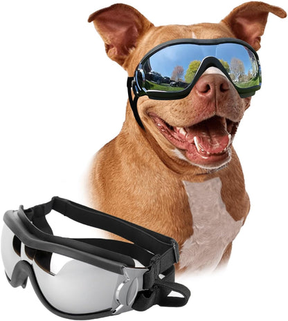 Ultimate Large Breed Dog Goggles - Stylish Protective Sunglasses for Medium to Large Dogs, Perfect for Riding, Biking, and Driving in Black