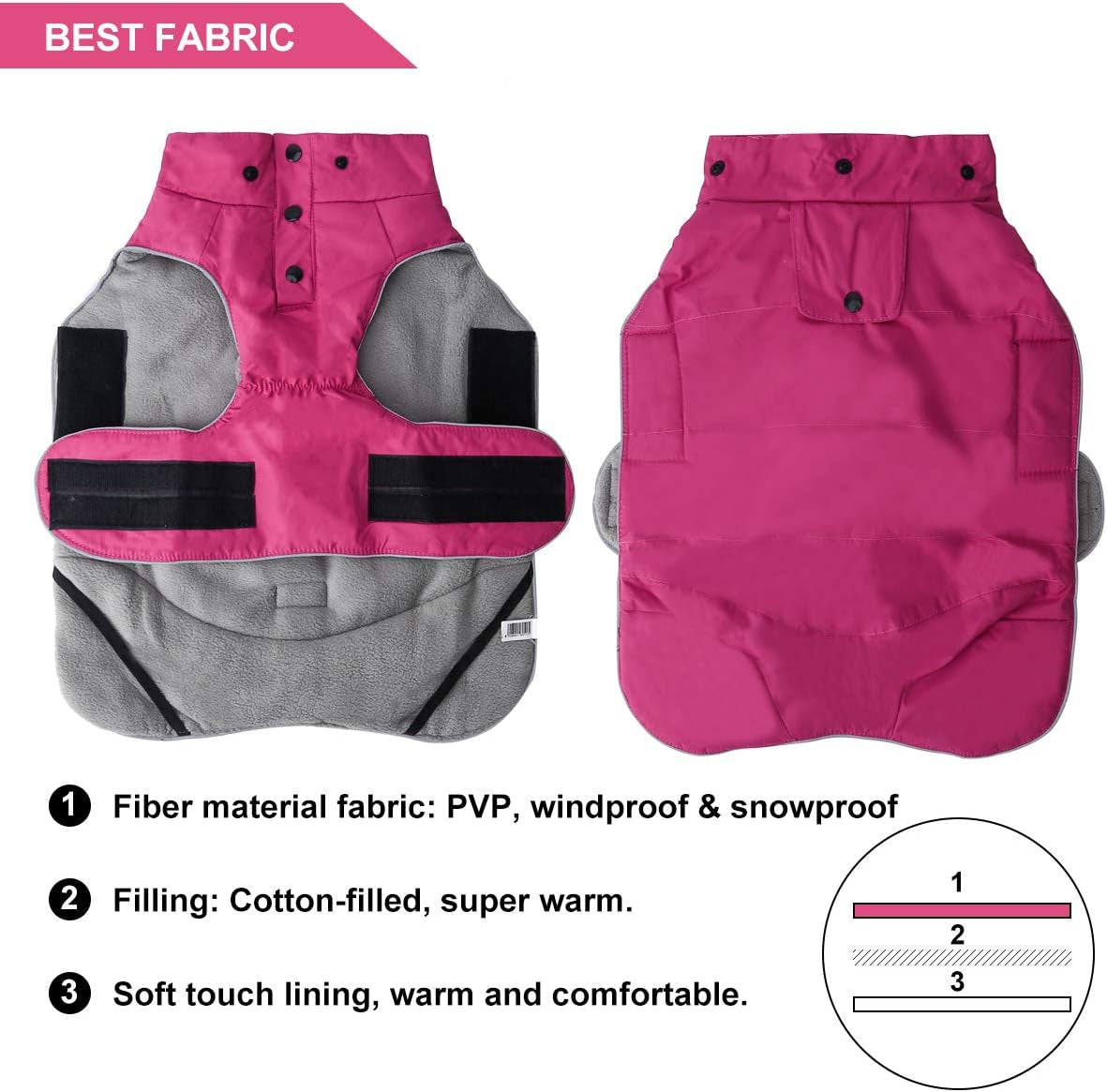 Ultimate Insulated Dog Winter Coat - Snowproof, Windproof & Waterproof with Cozy Fleece Lining and Detachable Hood for Small to Medium Dogs