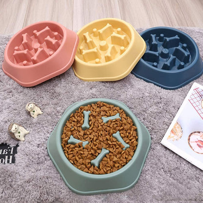 Interactive Slow Feeder Dog Bowl - Healthy Eating Solution for Small to Medium Dogs, Anti-Gulping Design to Prevent Bloat, Non-Slip Fun Feeding Experience