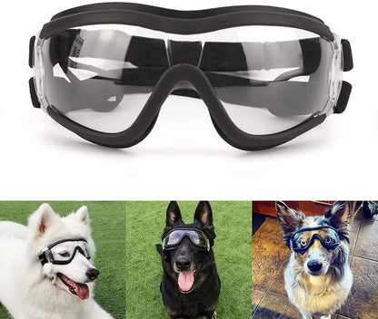 Ultimate Large Breed Dog Goggles - Stylish Protective Sunglasses for Medium to Large Dogs, Perfect for Riding, Biking, and Driving in Black