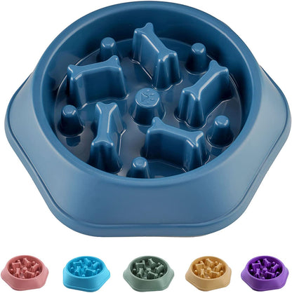 Interactive Slow Feeder Dog Bowl - Healthy Eating Solution for Small to Medium Dogs, Anti-Gulping Design to Prevent Bloat, Non-Slip Fun Feeding Experience