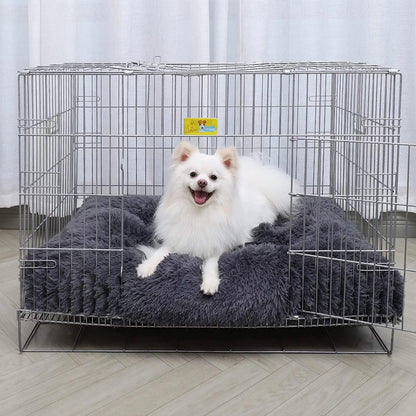 Premium Washable Plush Dog Bed for Large Breeds - 41 Inch Soft and Fluffy Design