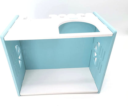 Cozy Blue Bunkbed Hideout for Small Animals - Detachable Habitat & Playground for Chinchillas, Rats, Hamsters, and Hedgehogs (Medium)