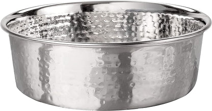 Elevate Your Pet's Dining Experience with Premium Hammered Copper Designer Bowls - Luxury Medium Size for Dogs and Cats