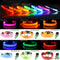Glow in the Dark LED Adjustable Dog Collar - Waterproof & Safety Blinking Light for Pets